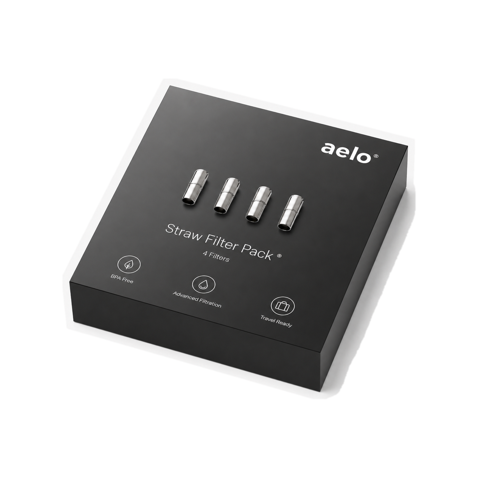 Aelo Straw Filter One-Month Supply black box